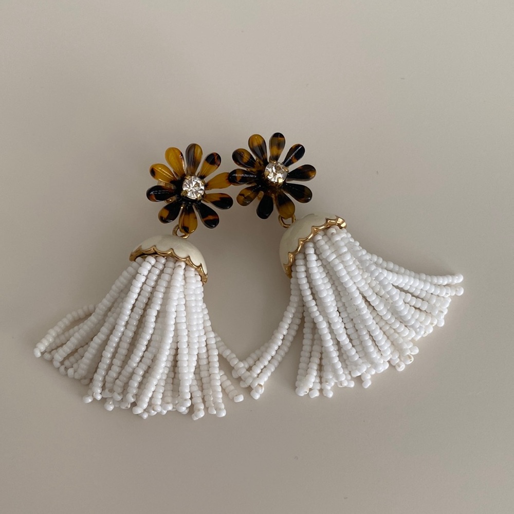 J. crew tortoise and beaded earrings